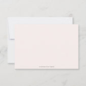 ボホダスティー淡い色のピンクローズフローラ緑結婚色の 出欠カード (裏面)