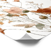 ボホダスティ素朴バラワイルドフラワーバプテスマへようこそ ポスター (角)