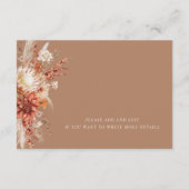 ボホダリアワイルドフラワーエレガントウェディング詳細 エンクロージャーカード (裏面)