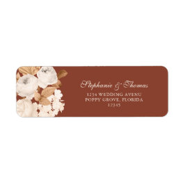 ボホダークテラコッタフローラ差出人住所ラベル ラベル