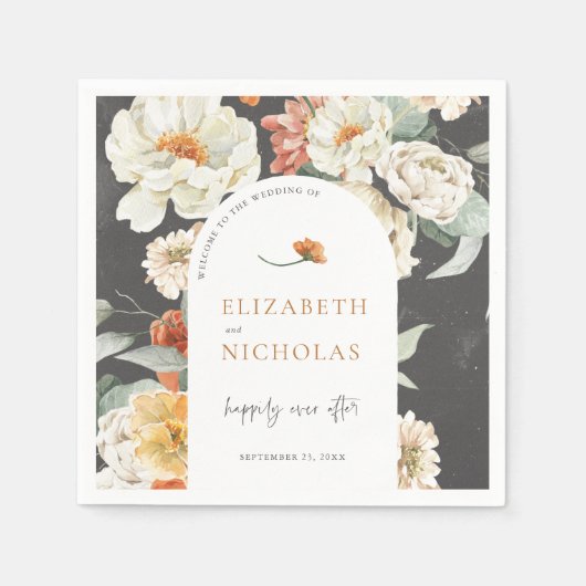 ボホダークフローラ緑化植物学結婚院 スタンダードカクテルナプキン (正面)