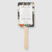 ボホダークフローラ緑 |結婚式 プログラム ハンドファン (裏面)