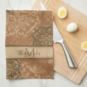 ボホダークモノグラムのラストマンダラス キッチンタオル (四つ折り)