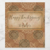 ボホダークモノグラムのラストマンダラス ワインラベル (シングルラベル)