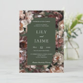 ボホダーク牡丹モダン花サー結婚ズ 招待状 (スタンド正面)