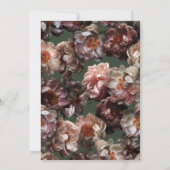 ボホダーク牡丹モダン花サー結婚ズ 招待状 (裏面)