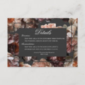 ボホダーク牡丹モダン花結婚詳細 エンクロージャーカード (正面)