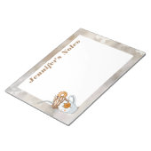 ボホダーク秋テーマ温かいコーヒーカスタム注 ノートパッド (アングル)