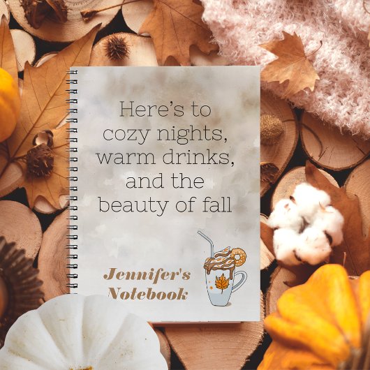 ボホダーク秋テーマ温かいコーヒースパイラルノート ノートブック