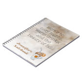 ボホダーク秋テーマ温かいコーヒースパイラルノート ノートブック (左側)