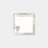 ボホダーク秋テーマ温かいコーヒーノート ポストイット (正面)