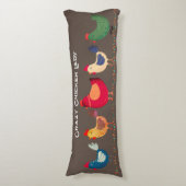 ボホチキン熱狂するレディーブロンズ茶カラフル色 ボディピロー (正面縦)