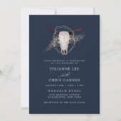 ボホチックなステア スカル ウェディング インビテーション (正面)