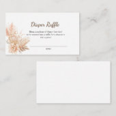 ボホチックミニマリストおむつラッフルチケット プレイスカード (正面/裏面)