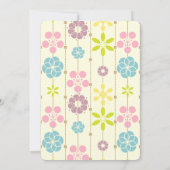 ボホチック幾何春花柄誕生日 招待状 (裏面)