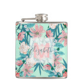 ボホチック春ガーデンフラワーズイラストレーション フラスク (正面)