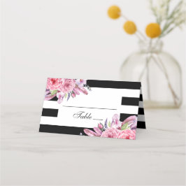 ボホチッ結婚クの。庭の花モダンフローラ プレイスカード