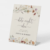 ボホチニーワイルドフラワーデイトナイトアイディア標識 台座サイン (正面)