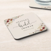 ボホチニーワイルドフラワーブライダルシャワー コースター (左側)