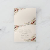 ボホチニーワイルドフラワーベビーシャワーサンキューカード サンキューカード (内部)