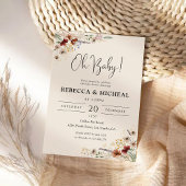 ボホチニーワイルドフラワーベビーシャワー招待状 招待状