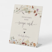 ボホチニーワイルドフラワーレシピカードサイン 台座サイン (正面)