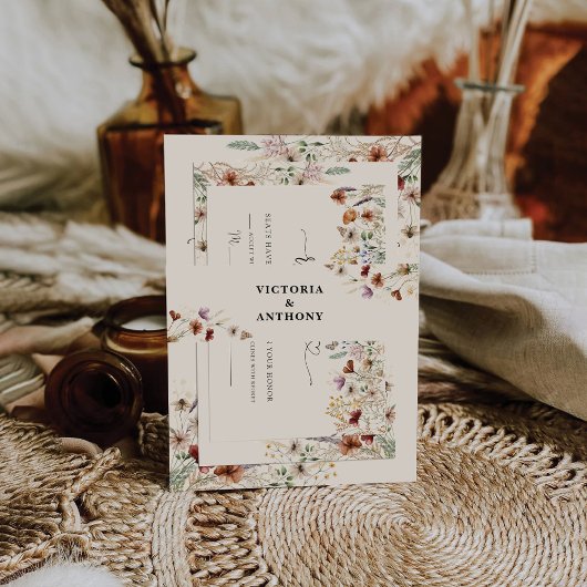 ボホチニー結婚ワイルドフラワーズベリーバンド 招待状ベリーバンド