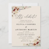 ボホチニー結婚ワイルドフラワー式招待状 招待状 (正面)