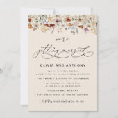 ボホチニー結婚ワイルドフラワー式招待状 招待状 (正面)