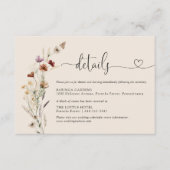 ボホチニー結婚ワイルドフラワー詳細 エンクロージャーカード (正面)