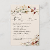 ボホチニー結婚ワイルドフラワー詳細 エンクロージャーカード (正面)