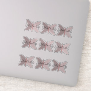 ボホチョウチョウ自然ピンクトーンビジネス シール