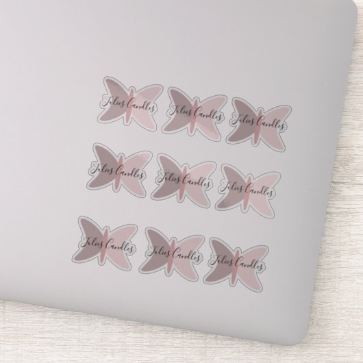 ボホチョウチョウ自然ピンクトーンビジネス シール (詳細)