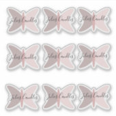 ボホチョウチョウ自然ピンクトーンビジネス シール (正面)