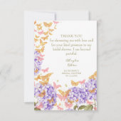 ボホチョウ素朴ブライダルシャワーありがとう サンキューカード (裏面)