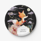 ボホチルドレンキツネ誕生日 ペーパープレート (正面)