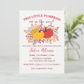 ボホツインズリトル秋カボンプキンスベイビーシャワー 招待状 (スタンド正面)
