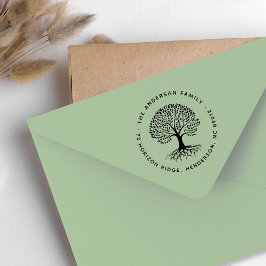 ボホツリーエレガントルーツファミリー名差出人住所 ラバースタンプ