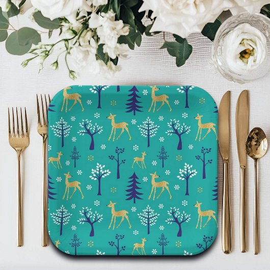 ボホツリーズ金ゴールドデアモダンー ペーパープレート