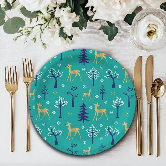 ボホツリーズ金ゴールドデアモダンー ペーパープレート