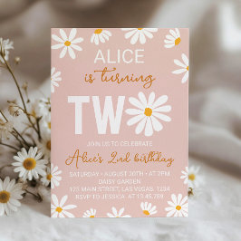 ボホツーグルービーデイジー2nd誕生日招待状 招待状