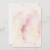 ボホティーポット |ピンクローズリースブライダルティーシャワー 招待状 (裏面)