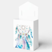 ボホティール(緑がかった色)とパープルドリームキャッチャー赤ちゃんシャワー フェイバーボックス (オープン)