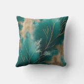 ボホティール(緑がかった色)ピロー – 抽象芸術ホームデコールデザイン クッション (裏面)