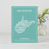 ボホティール（緑がかった色）フローラウェストバージニア州ムービング 案内状 (スタンド正面)