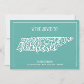 ボホティール（緑がかった色）フローラテネシー州ムービング 案内状 (正面)