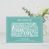 ボホティール（緑がかった色）フローラマンダラカンザス州ムービング 案内状 (スタンド正面)