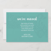 ボホティール（緑がかった色）フローラマンダラマサチューセッツ移動 案内状 (裏面)