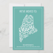 ボホティール（緑がかった色）フローラマンダラメイン州ムービング 案内状 (正面)