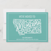 ボホティール(緑がかった色)フローラマンダラモンタナムービング 案内状 (正面)